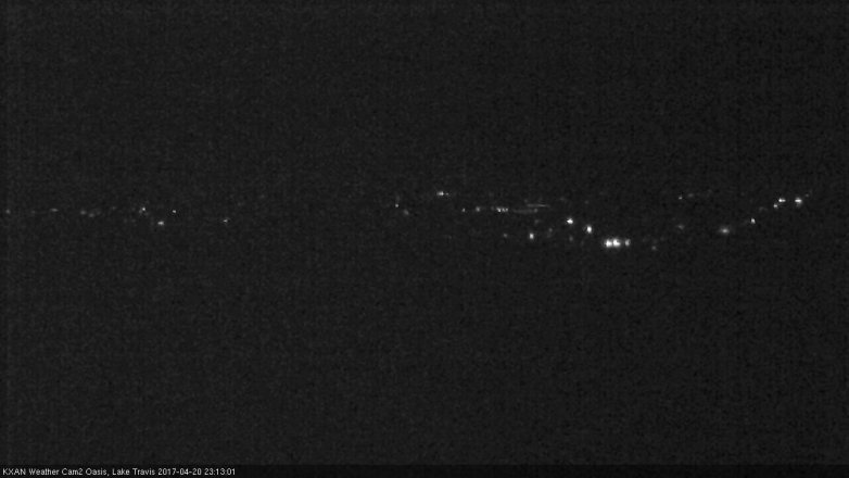 Lake Travis webcam, April 20, 2017 10:10 PM CT