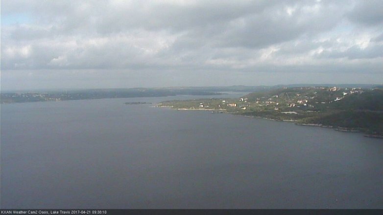 Lake Travis webcam, April 21, 2017 9:00 AM CT