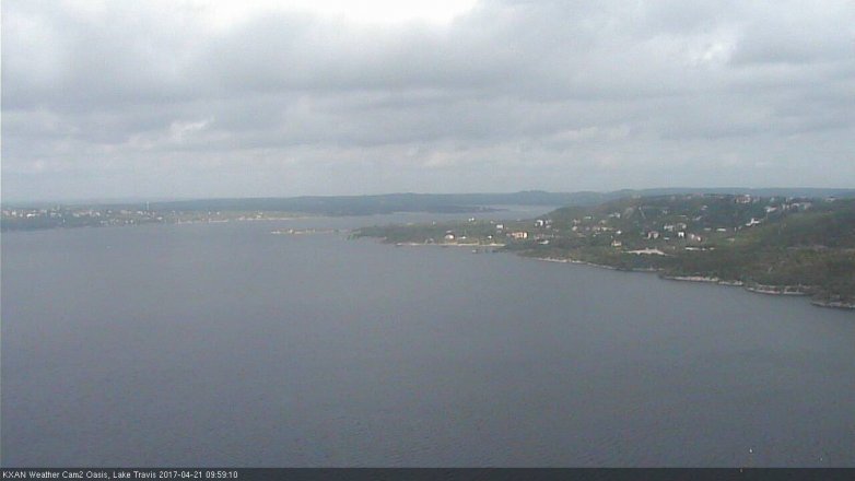 Lake Travis webcam, April 21, 2017 9:10 AM CT