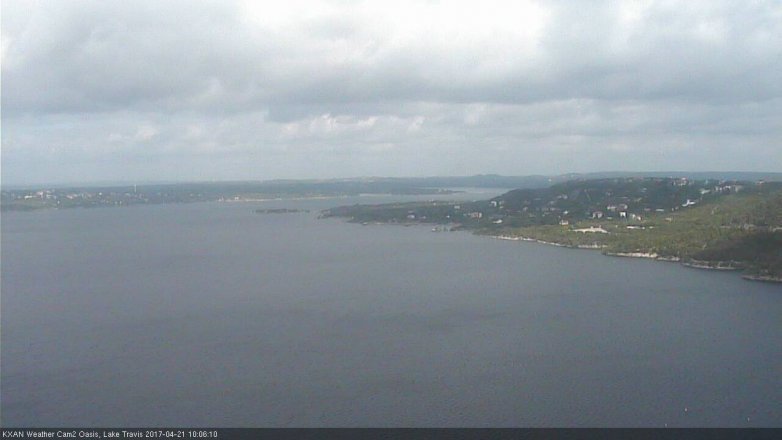 Lake Travis webcam, April 21, 2017 9:20 AM CT