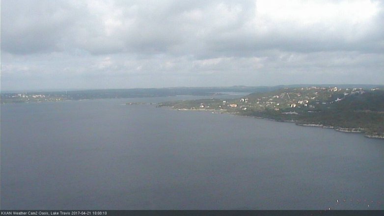 Lake Travis webcam, April 21, 2017 9:25 AM CT