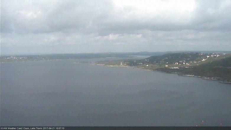 Lake Travis webcam, April 21, 2017 9:30 AM CT