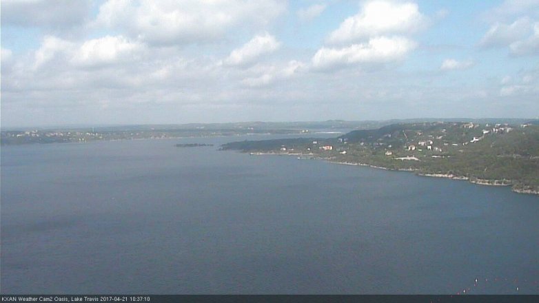 Lake Travis webcam, April 21, 2017 9:55 AM CT