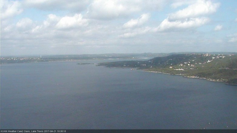 Lake Travis webcam, April 21, 2017 10:00 AM CT