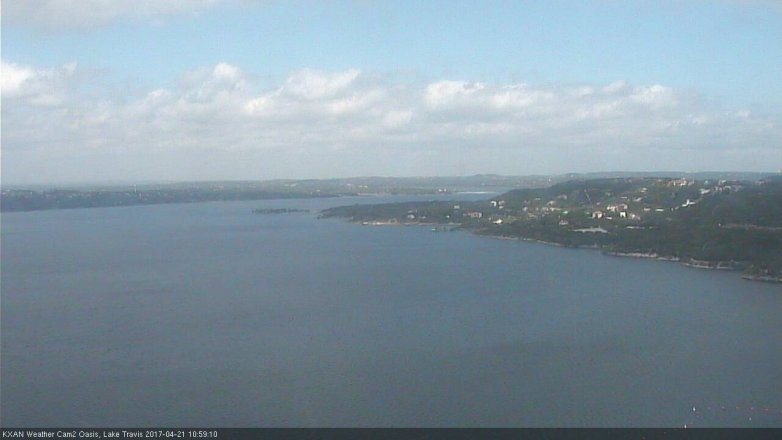 Lake Travis webcam, April 21, 2017 10:15 AM CT