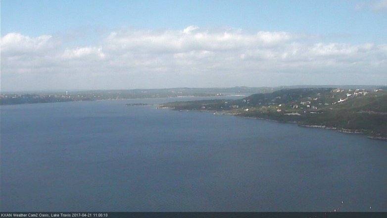Lake Travis webcam, April 21, 2017 10:25 AM CT