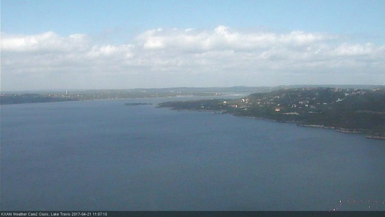 Lake Travis webcam, April 21, 2017 10:30 AM CT