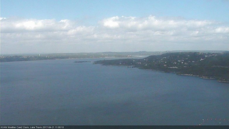 Lake Travis webcam, April 21, 2017 10:40 AM CT
