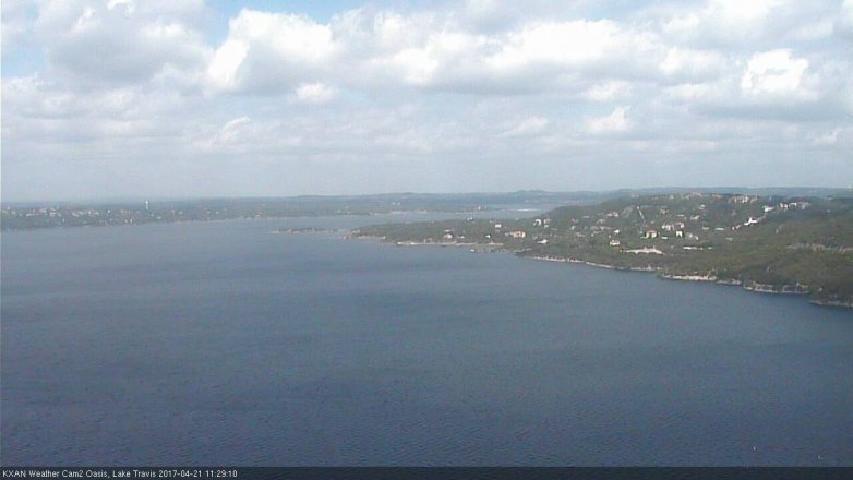 Lake Travis webcam, April 21, 2017 11:00 AM CT