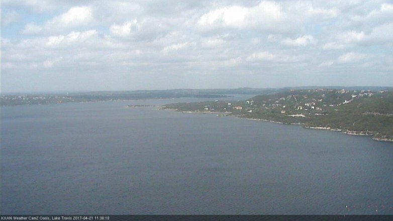 Lake Travis webcam, April 21, 2017 11:05 AM CT