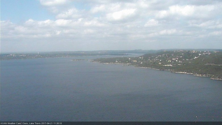 Lake Travis webcam, April 21, 2017 11:10 AM CT