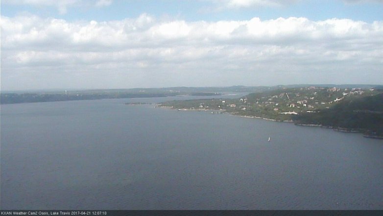 Lake Travis webcam, April 21, 2017 11:15 AM CT