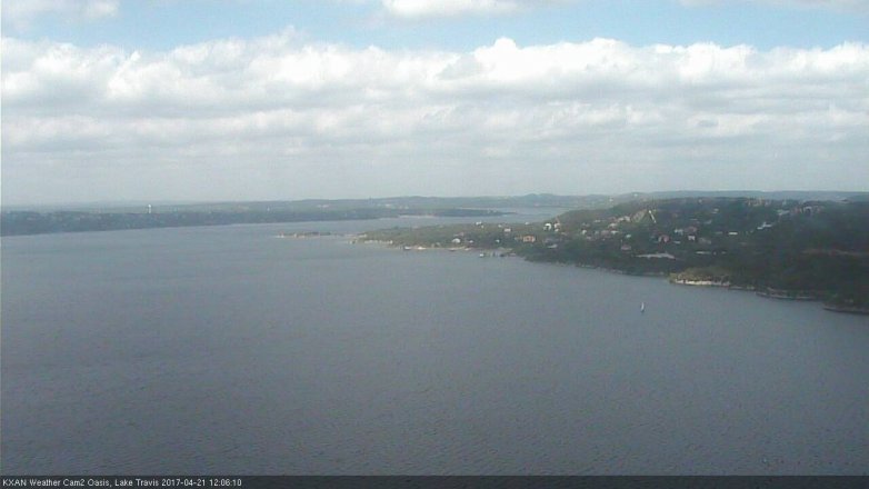 Lake Travis webcam, April 21, 2017 11:20 AM CT