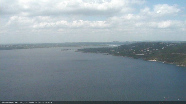 Lake Travis webcam, April 21, 2017 11:50 AM CT