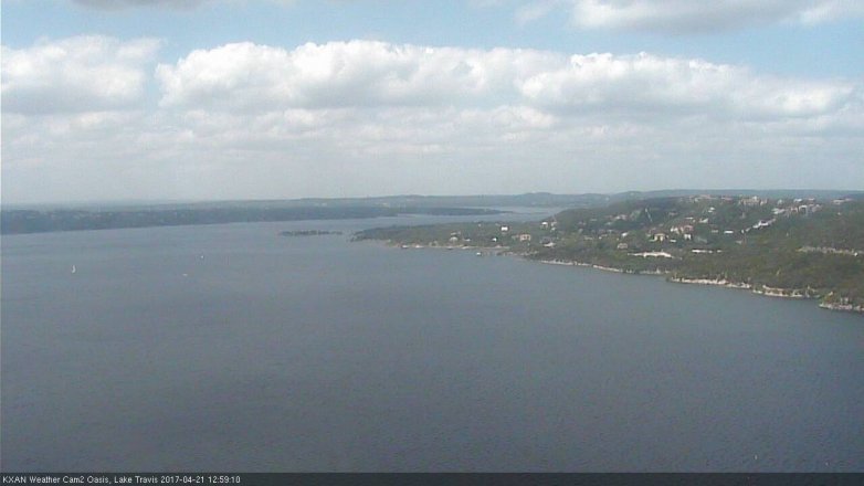 Lake Travis webcam, April 21, 2017 12:10 PM CT