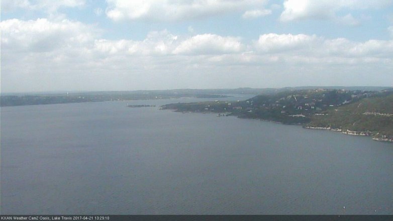 Lake Travis webcam, April 21, 2017 12:55 PM CT