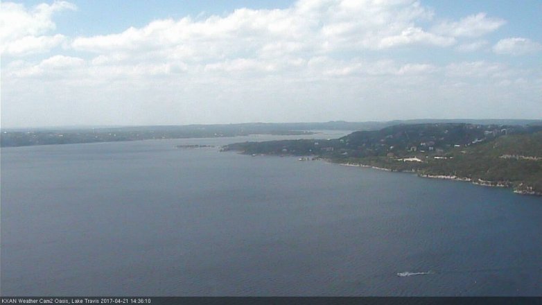 Lake Travis webcam, April 21, 2017 1:45 PM CT