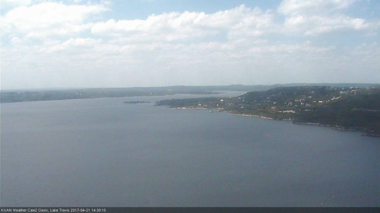 Lake Travis webcam, April 21, 2017 2:05 PM CT