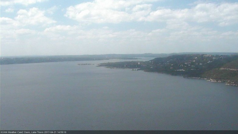 Lake Travis webcam, April 21, 2017 2:30 PM CT