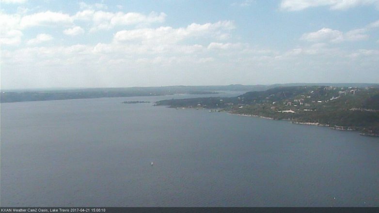 Lake Travis webcam, April 21, 2017 2:35 PM CT