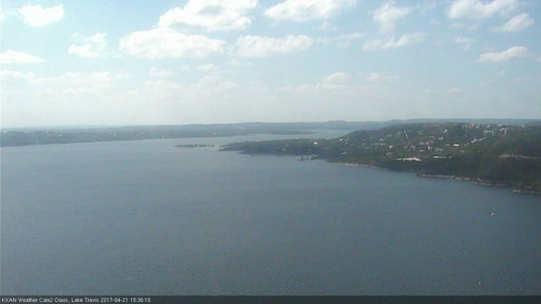 Lake Travis webcam, April 21, 2017 2:45 PM CT