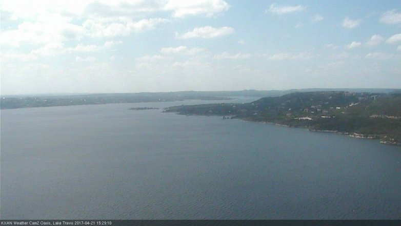 Lake Travis webcam, April 21, 2017 3:00 PM CT