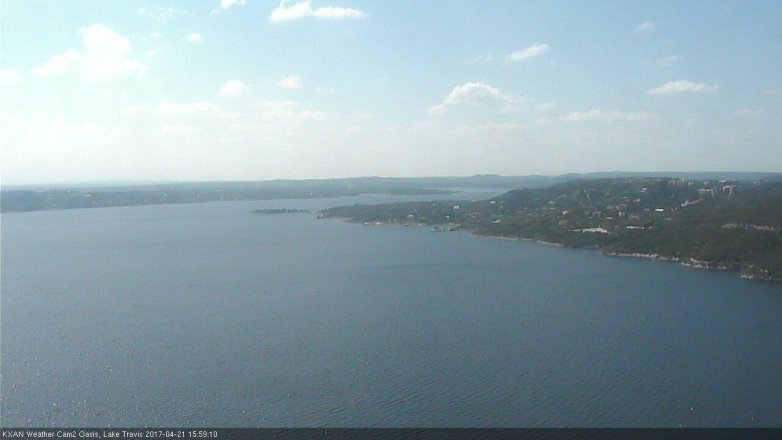 Lake Travis webcam, April 21, 2017 3:05 PM CT