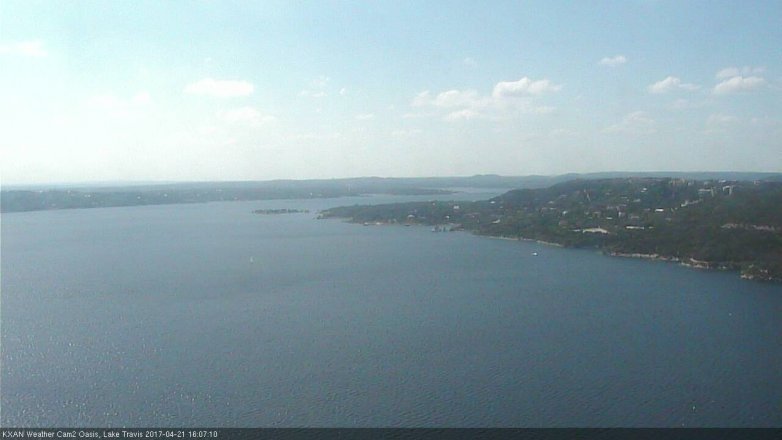 Lake Travis webcam, April 21, 2017 3:20 PM CT