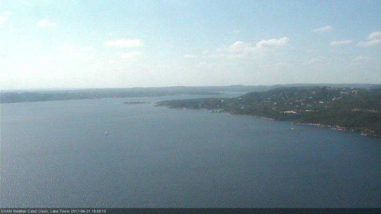 Lake Travis webcam, April 21, 2017 3:25 PM CT