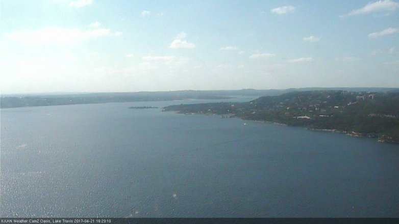 Lake Travis webcam, April 21, 2017 3:45 PM CT