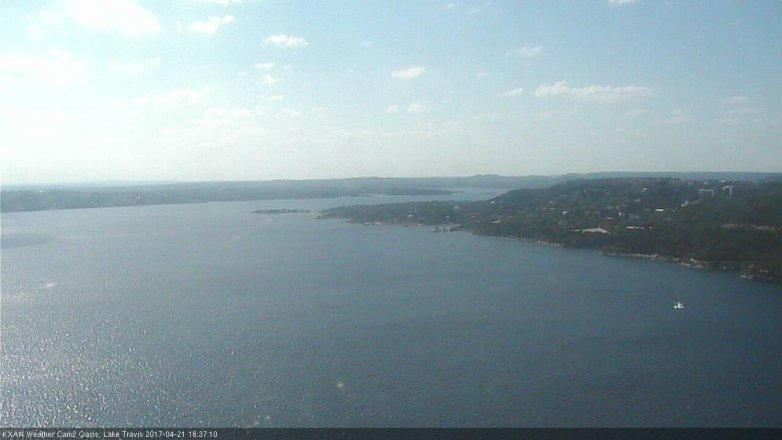 Lake Travis webcam, April 21, 2017 4:00 PM CT