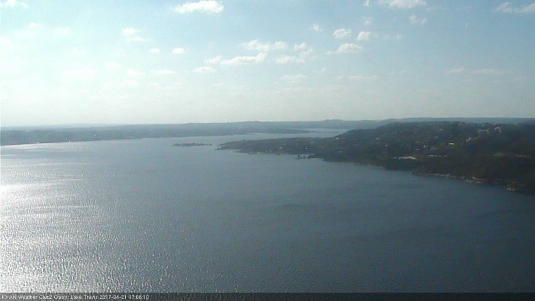 Lake Travis webcam, April 21, 2017 4:15 PM CT