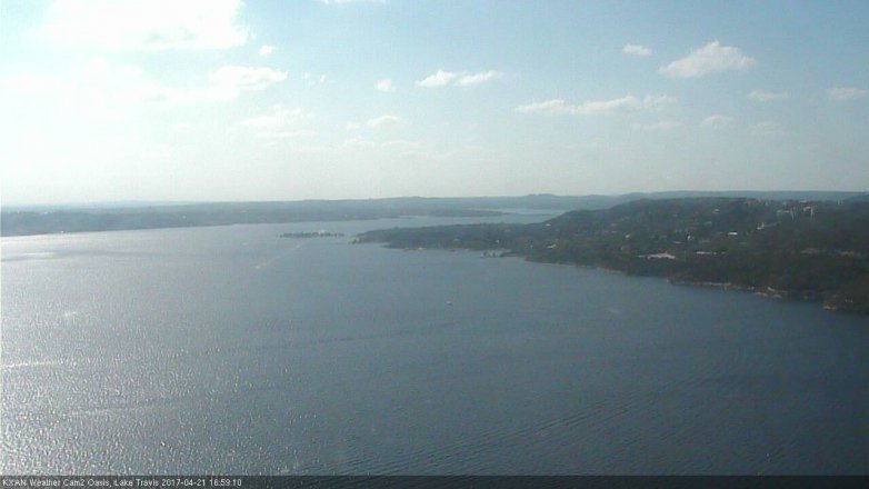 Lake Travis webcam, April 21, 2017 4:20 PM CT