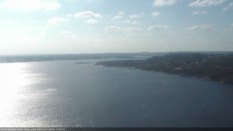 Lake Travis webcam, April 21, 2017 4:45 PM CT
