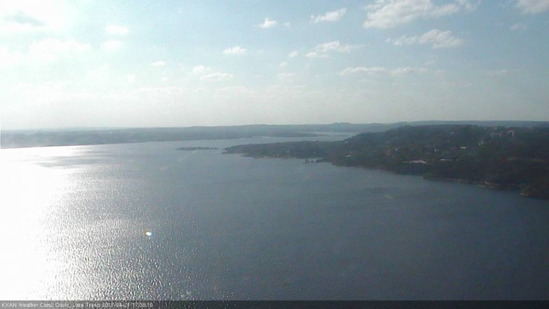 Lake Travis webcam, April 21, 2017 5:00 PM CT
