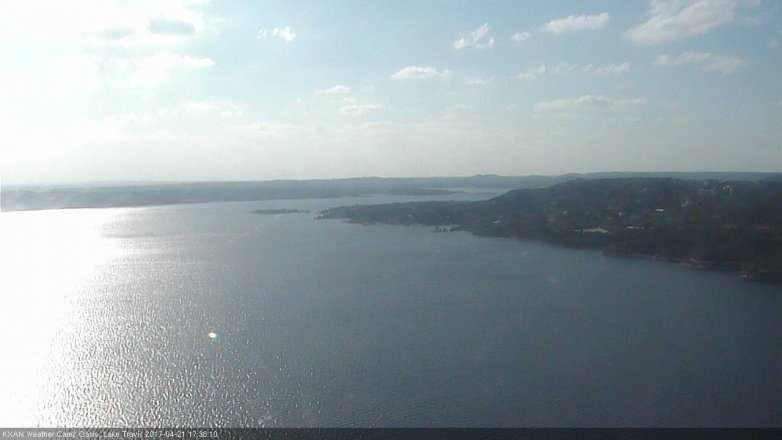 Lake Travis webcam, April 21, 2017 5:05 PM CT