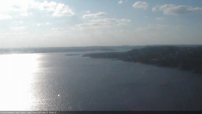 Lake Travis webcam, April 21, 2017 5:10 PM CT