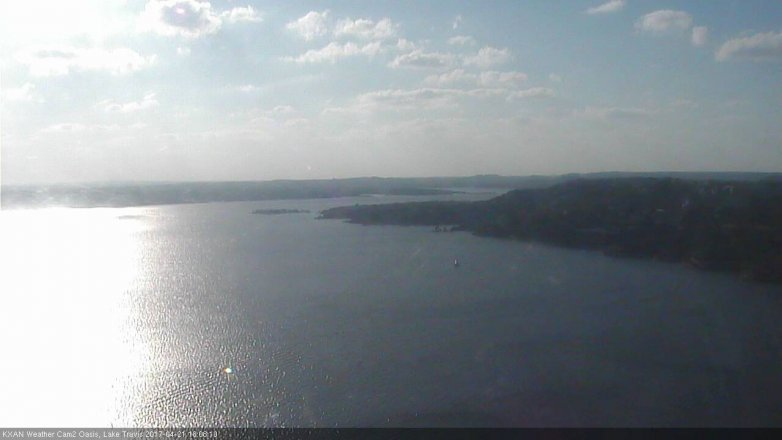 Lake Travis webcam, April 21, 2017 5:20 PM CT