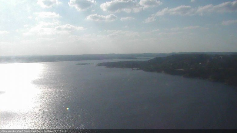 Lake Travis webcam, April 21, 2017 5:30 PM CT