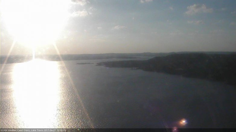 Lake Travis webcam, April 21, 2017 6:05 PM CT