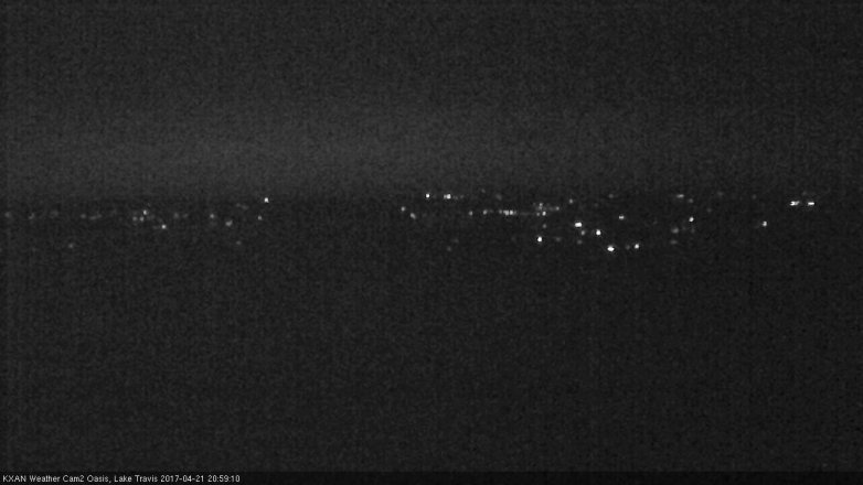 Lake Travis webcam, April 21, 2017 8:15 PM CT