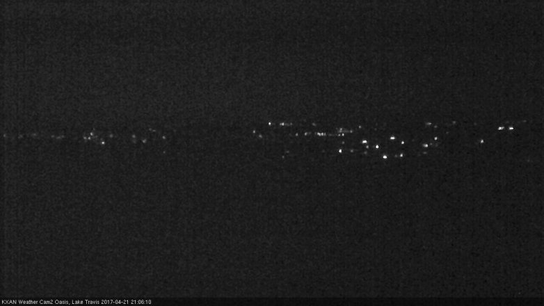 Lake Travis webcam, April 21, 2017 8:40 PM CT
