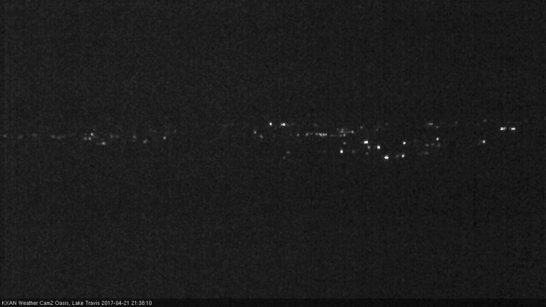 Lake Travis webcam, April 21, 2017 9:10 PM CT