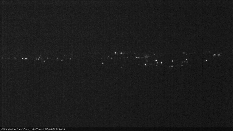 Lake Travis webcam, April 21, 2017 9:15 PM CT