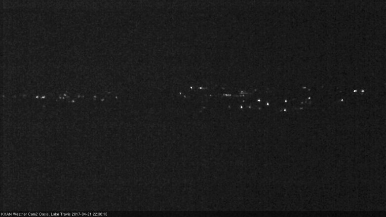 Lake Travis webcam, April 21, 2017 9:50 PM CT
