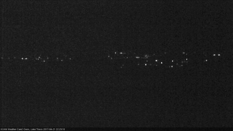 Lake Travis webcam, April 21, 2017 10:00 PM CT