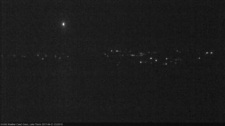 Lake Travis webcam, April 21, 2017 11:00 PM CT