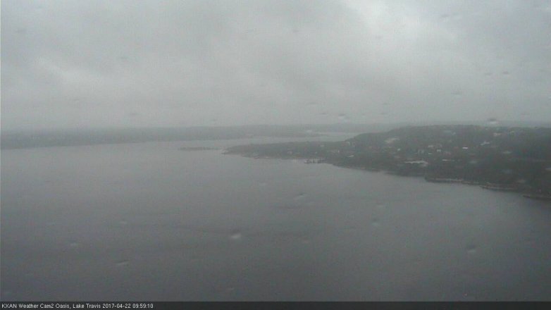 Lake Travis webcam, April 22, 2017 9:15 AM CT