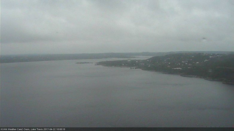 Lake Travis webcam, April 22, 2017 9:25 AM CT