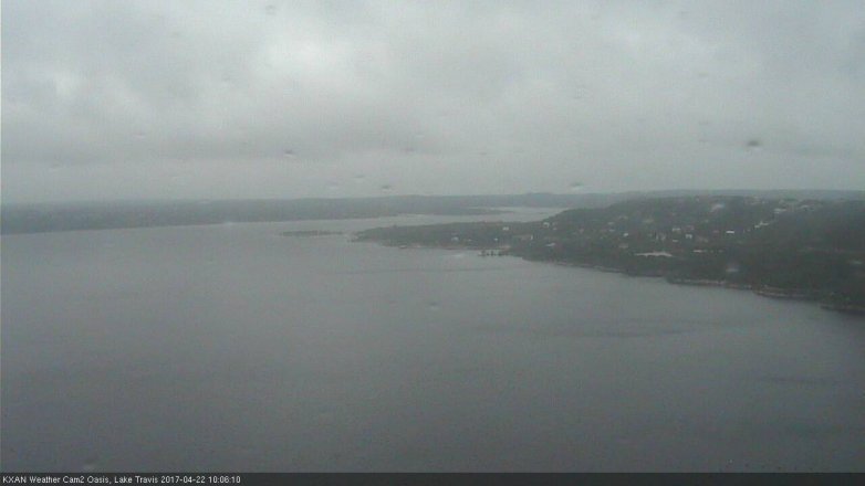Lake Travis webcam, April 22, 2017 9:30 AM CT